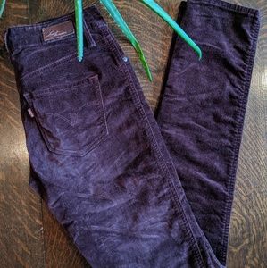 LEVI'S High Rise Deep Purple Velvet Pant/Jean